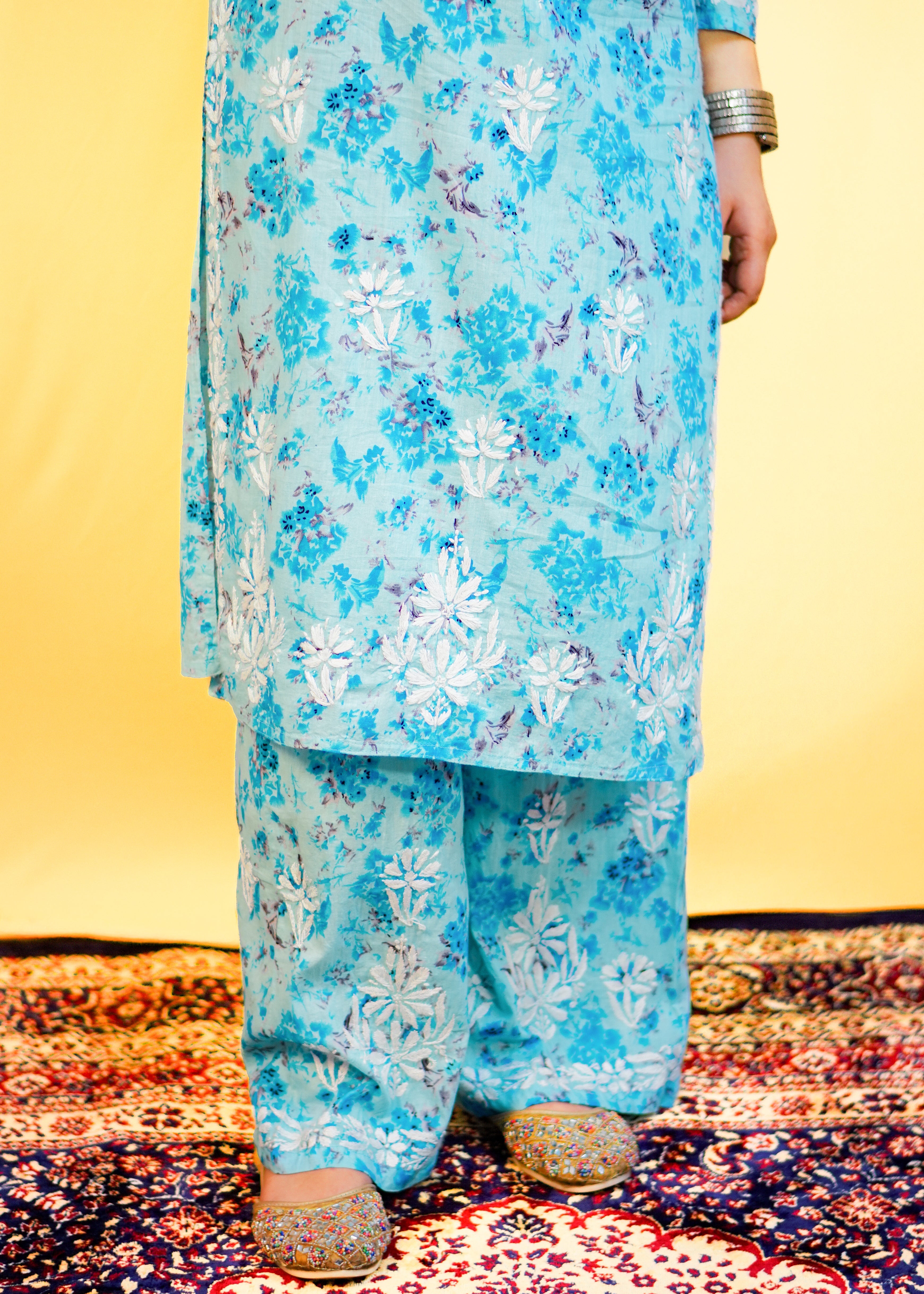 Elegant White Chikankari Kurti with Artisan Hand Embroidery