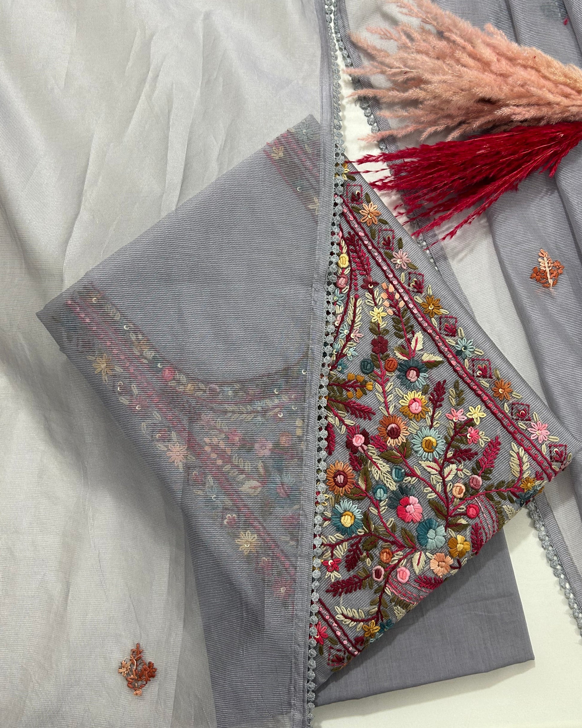 Front Dupatta Cross