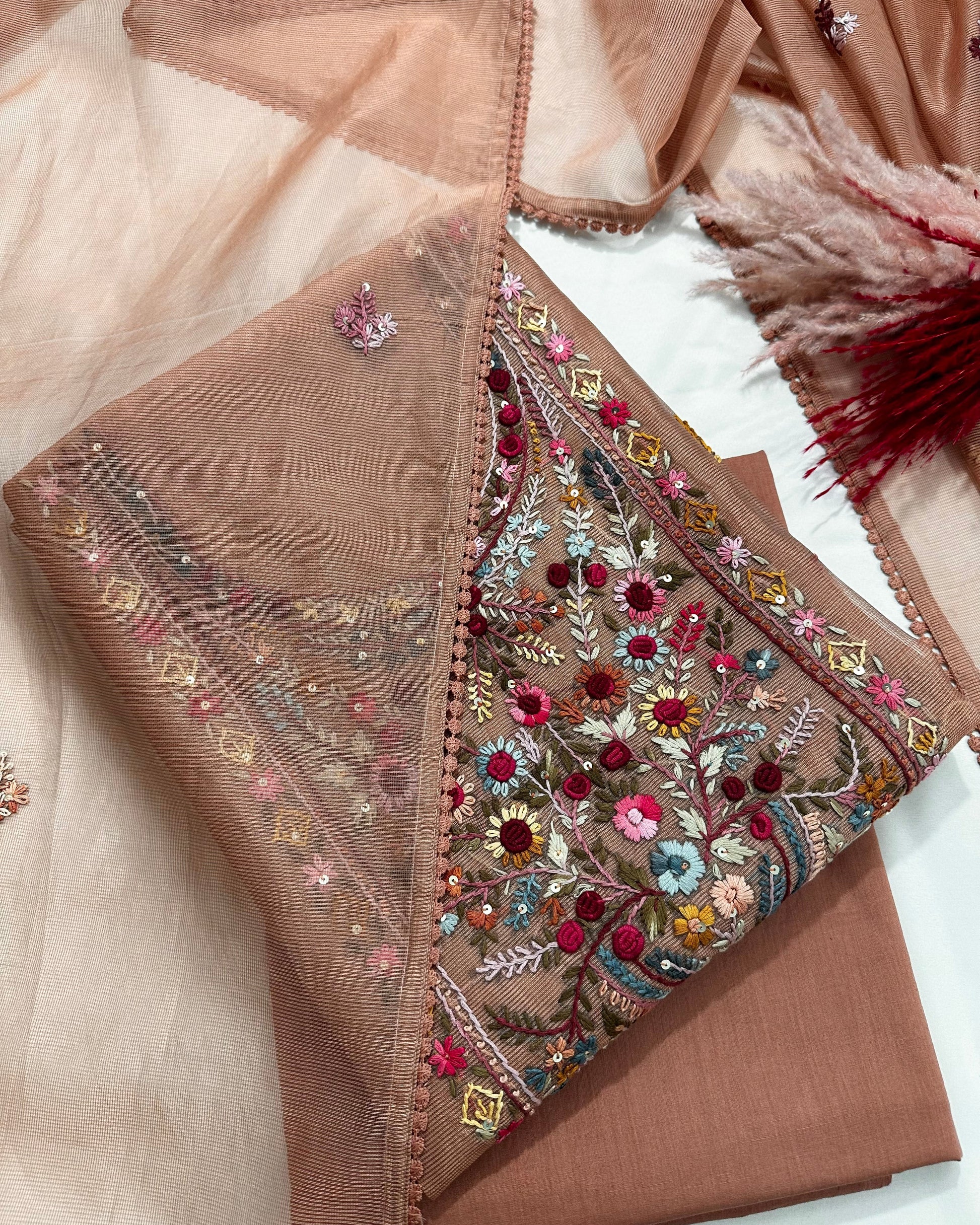 Front Dupatta Cross